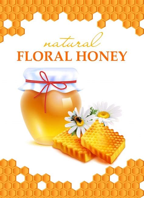 Download Natural Floral Honey Realistic Poster For Free Vector Free