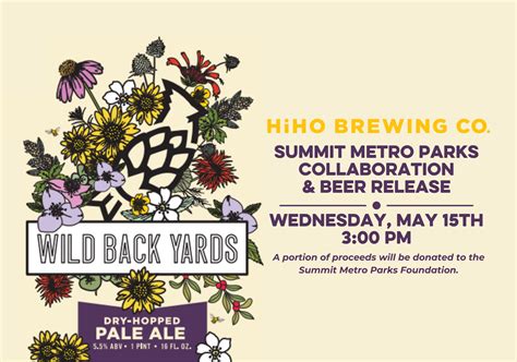 Summit Metro Parks Beer Release Hiho Brewing Co