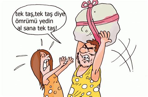 Karikatür Komik çizgi vs tek taş