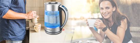 Amazon Digital Hot Water Glass Kettle L Portable Easy Pour Teapot Boiler Electric