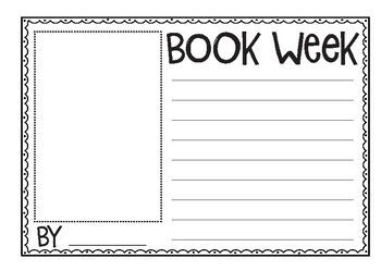 Book Week Writing Templates By Mrs Edgar Teachers Pay Teachers