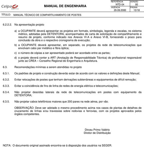 Norma TÉcnica Da DistribuiÇÃo Ntd 04 Manual TÉcnico De