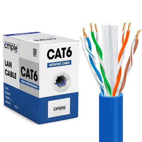 Cat Riser Ethernet Cable Blue Unshielded Cmr Awg Utp