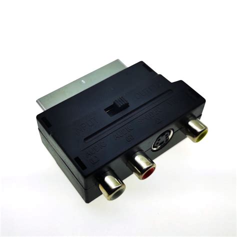 Pcs Pin Scart Adapter Av Blok Naar Rca Phono Grandado