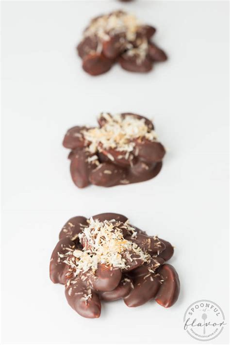 Dark Chocolate Coconut Almond Clusters Spoonful Of Flavor