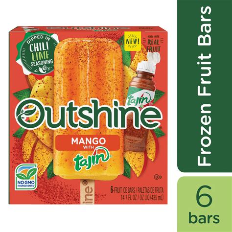 Outshine Mango With Tajin Fruit Ice Bars 6 Ea 6 Ct Shipt