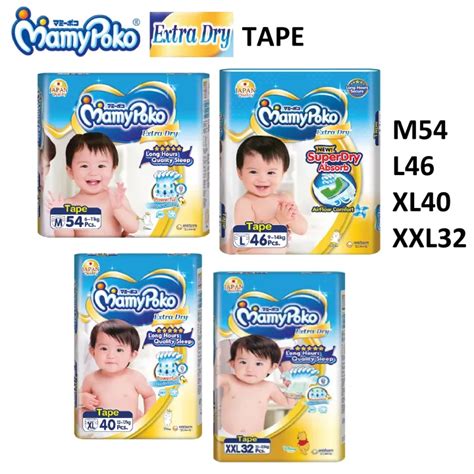 Mamypoko Extra Dry Tape M54 L46 XL40 XXL32 Lazada