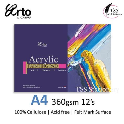 Campap Arto Acrylic Painting Paper Pad A Gsm Sheet Cr