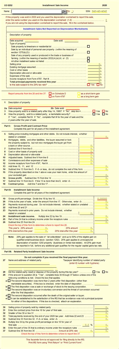 6252 Installment Sale Income UltimateTax Solution Center