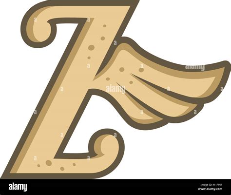 Alphabet Letter With Angel Bird Wing Vector Art Stock Vector Image