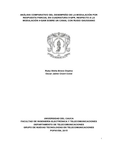 An Lisis Comparativo Del Desempe O De La Modulaci N Por Respuesta