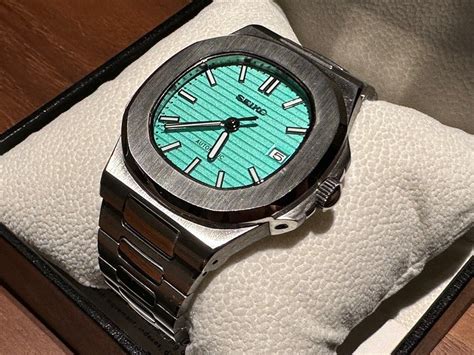 Seiko Mod Nautilus Tiffany Blue Dial Men S Fashion Watches