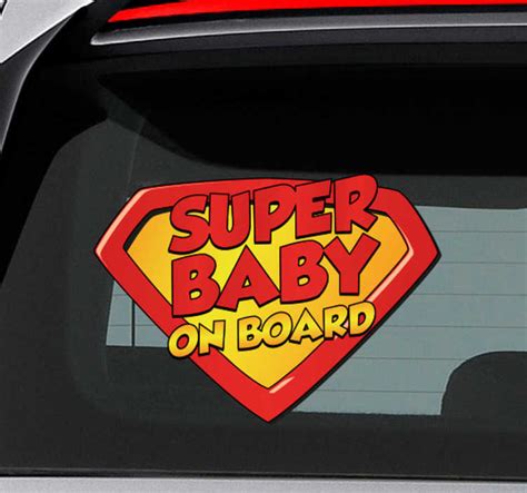 Sticker Voiture Super Baby On Board TenStickers