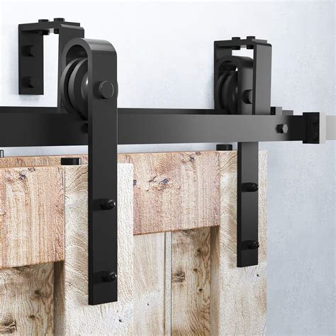 Buy Homacer Sliding Barn Door Hardware Bypass Double Door Kit Ft Flat