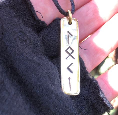 LOKI Handforged Rune Necklace Pagan Amulet Norse Gods Elder Futhark ...