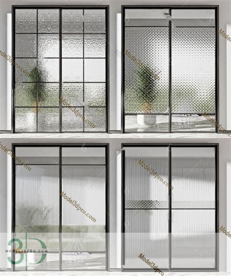 Model Door Glass Nghiahouse 3d Models Free 3d Models 3d Model Free 3d