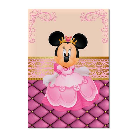 Painel Festa Retangular Minnie Realeza Rosa ESTAMPARIA NET