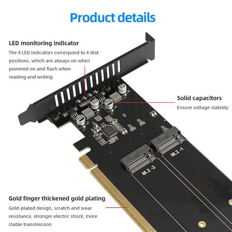 M Nvme Adapter Board Metal Pcie X Ssd Adapter Key Slot