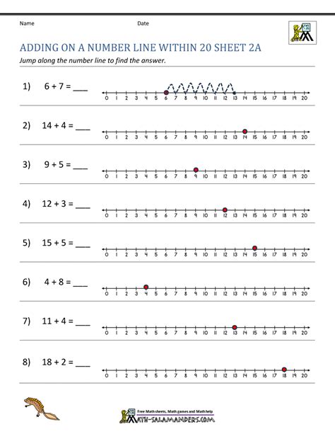 Free Adding With Number Lines Worksheet Download Free Adding With Number Lines Worksheet Png