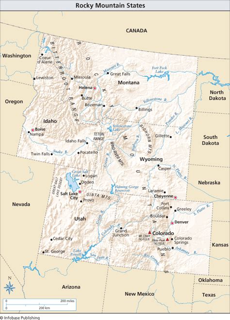 Rocky Mountain States Political Map Image Learn360