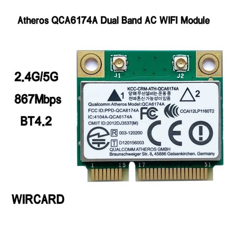 Wircard Atheros Qca A Dual Band Ac Wifi Module Wifi Adapter Mini Pci