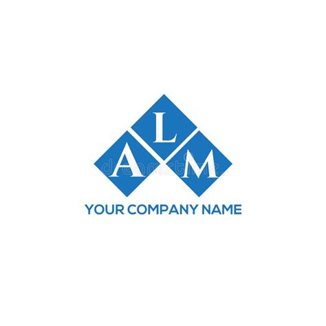 Alm Letter Logo Design On White Background Alm Creative Initials