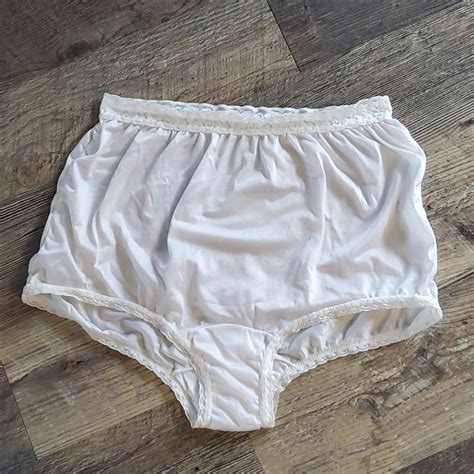 Vintage White Nylon Panties Gem