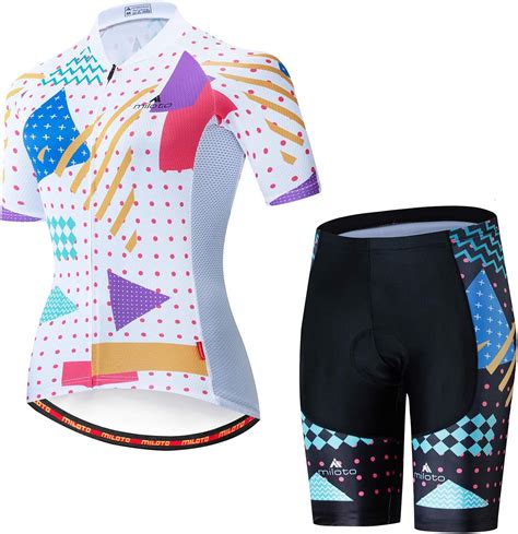 Amazon Miloto Women S Cycling Jersey Reflective Shirt Padded