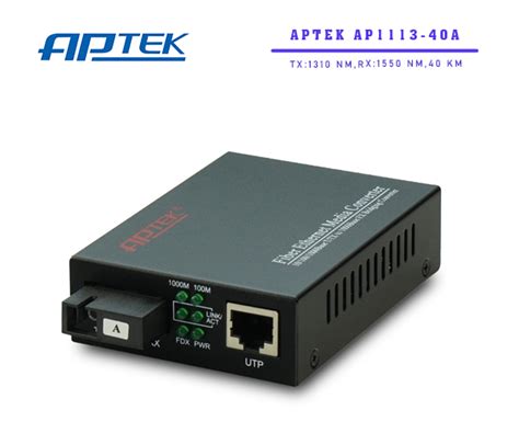 Bộ chuyển đổi quang điện 1 sợi APTEK AP1113 40A Converter Gigabit