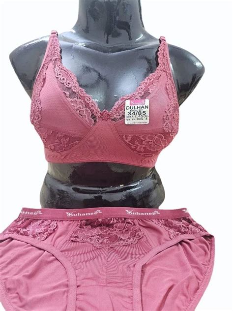 Lace Suhanee Lingeries Ladies Bridal Satin Net Bra Panty Set Pink At Rs 450set In New Delhi