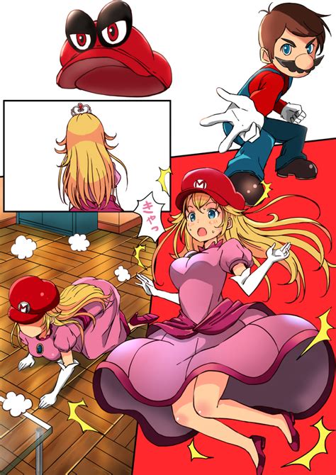 Princess Peach Mario And Cappy Mario And 1 More Drawn By