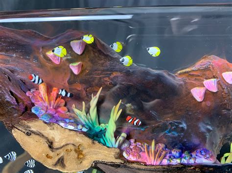 Reef Tank Diorama In Epoxy Resin X X Cm Etsy