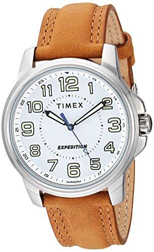 Timex Men S T40051 Expedition Metal Field Brown Leather Strap Watch Brown Leather Strap Watch