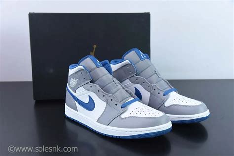 Air Jordan Mid Cement Grey White True Blue Dq Solesnk