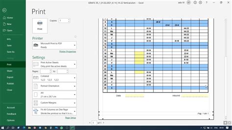 Grafic Vertical Program De Lucru Excel Schimburi