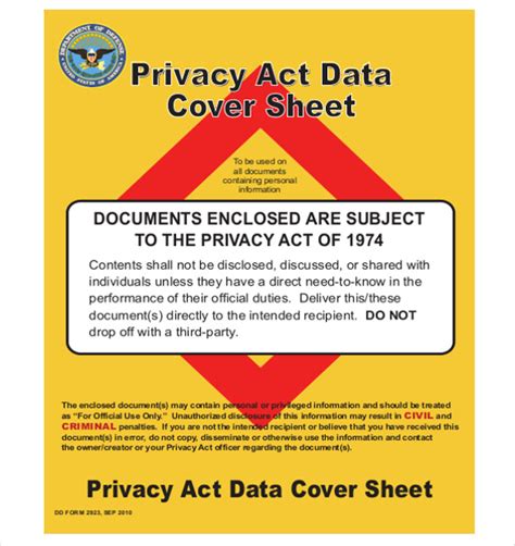 Privacy Act Cover Sheet – 10+ Free Word, PDF Documents Download!