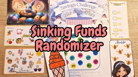 Sinking Funds Randomizer Reallocating Finished Challenges From June