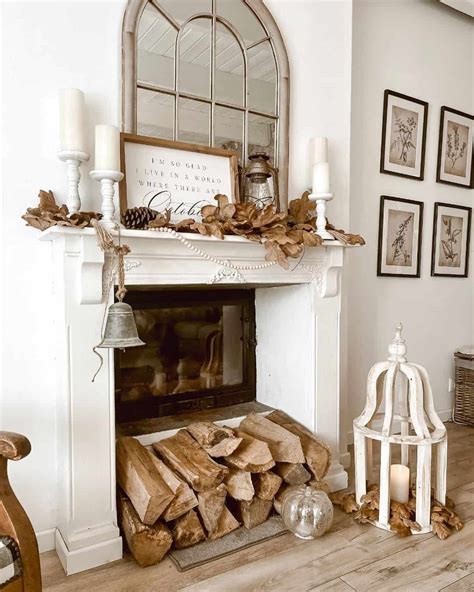 Cozy Natural Fall Fireplace - Soul & Lane