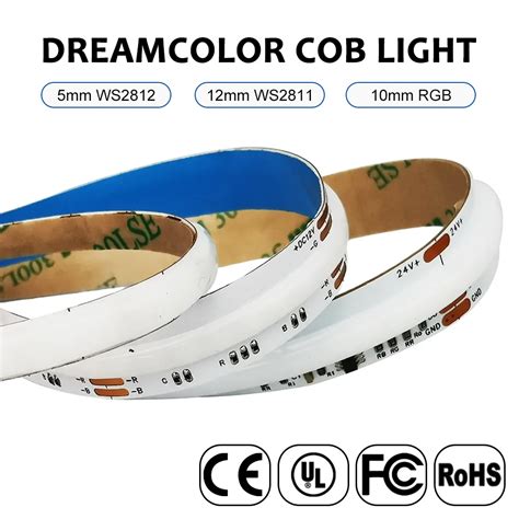 Tira De Luces Led Cob Direccionable Luz Digital Inteligente Rgb