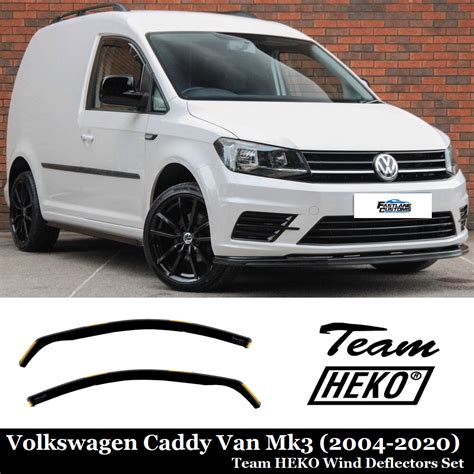 Vw Caddy Van Mk Piece Front Tinted Heko Wind Deflectors