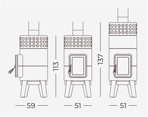 RoundStack Wood Stack Stoves Collection By La Castellamonte