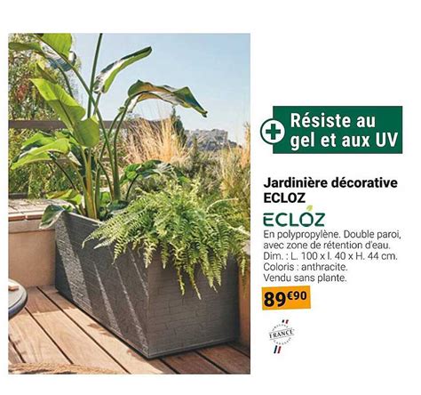 Promo Jardinière Décorative Ecloz chez Gamm vert iCatalogue fr