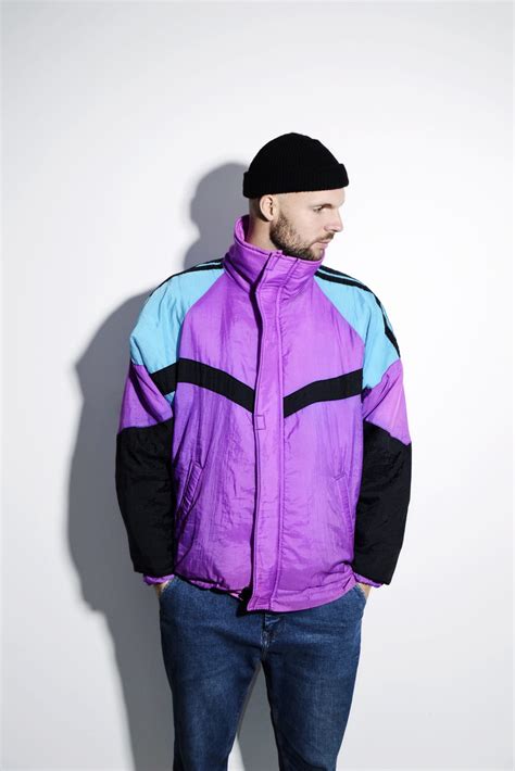 Vintage Ski Jacket Men Multi Color Hot Milk 80s Vintage Clothing