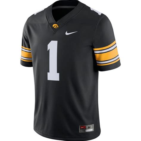 Iowa Hawkeyes #1 Black Football Jersey