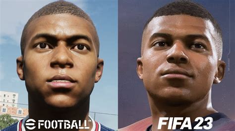 Fifa 23 Vs Efootball 2022 Faces Comparison Hd Youtube