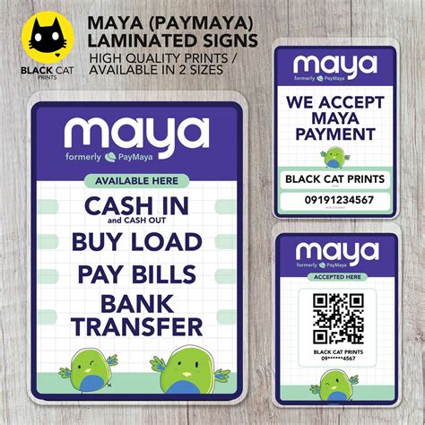 Maya Formerly Paymaya Signs Laminated Signs Sign Boards Shopee