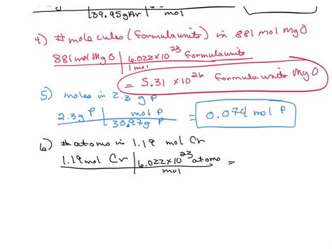 SOLVED MoleCalculation Worksheet How Many Moles Are In 15 Grams Of