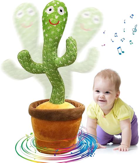 Seosto Volume Control Talking Cactus Plush Toy Recording Singing And