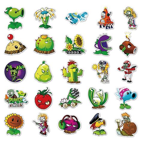 Stickers Plantas Vs Zombies