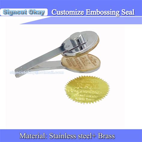 Customize Embosser Seal Without Holder Personalized Embossing Stamp For